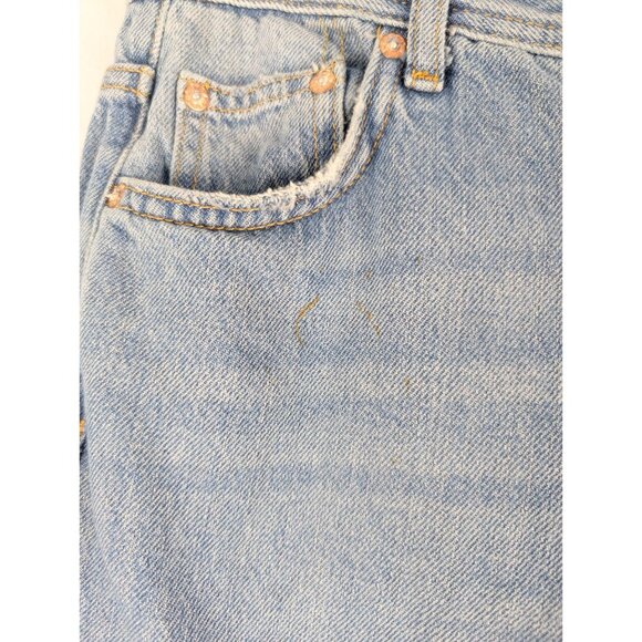 We The Free Jeans Womens 26 Blue Maggie Button Fly Distressed Denim - Picture 4 of 11